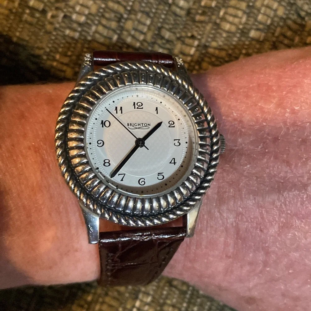 Brighton Women's Watch with Red Leather Strap